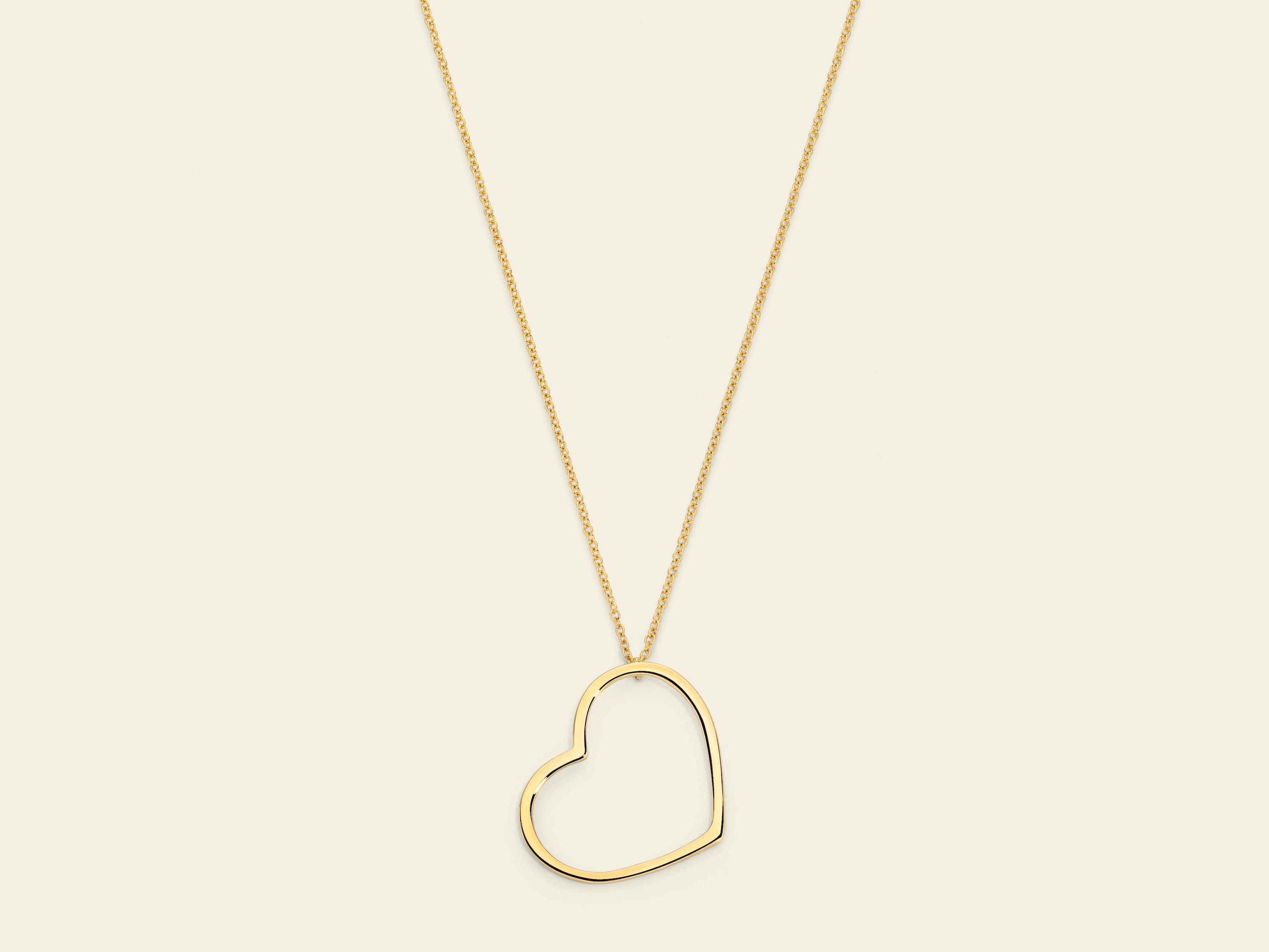 Collana Ciondolo Cuore Galleggiante In Acciaio Inox 316L - Placcato Oro 18K, Love 5mm - Foto 3