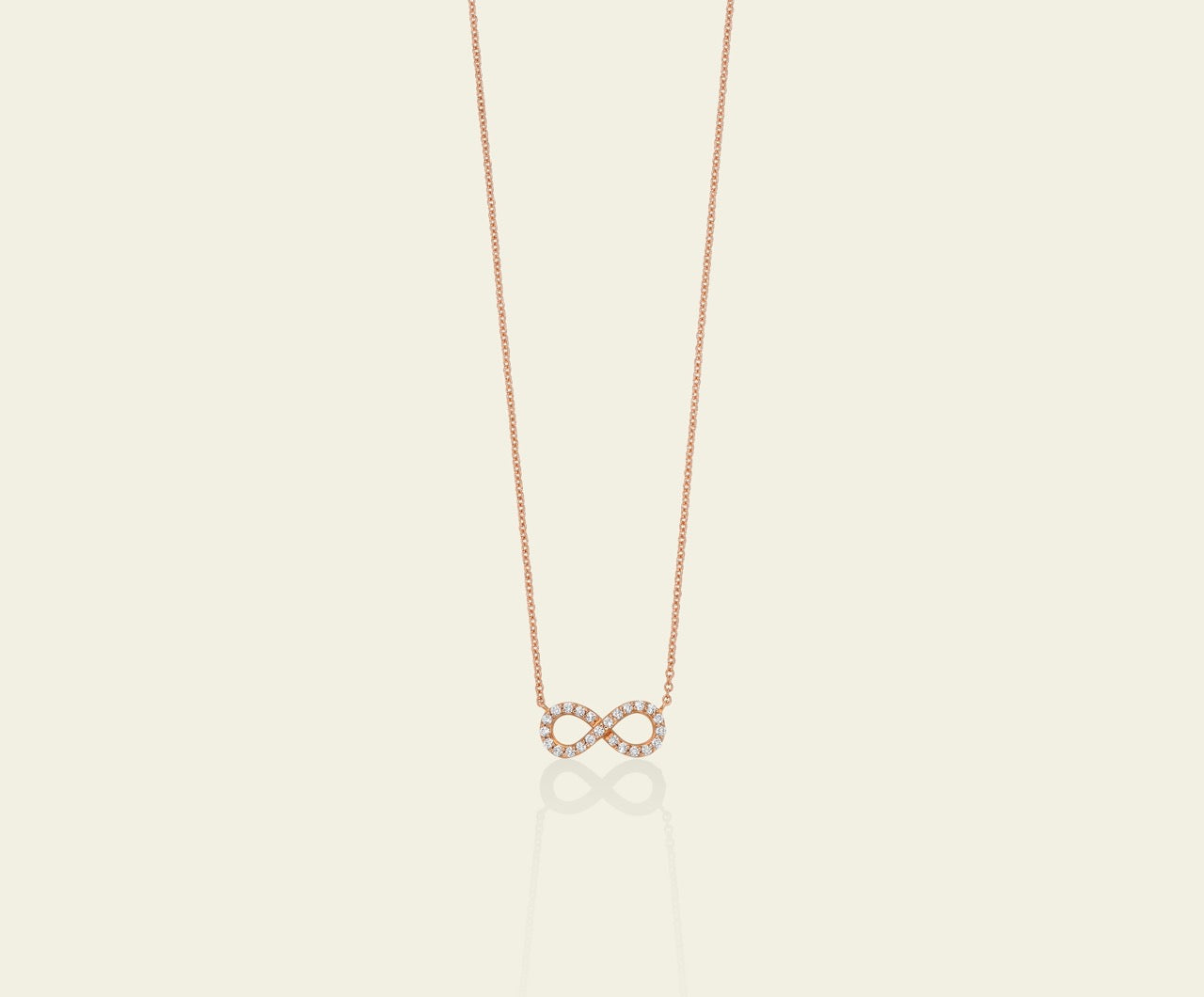 IP-CL-11-1 Gold and diamond infinity symbol necklace Marco