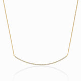 Bar necklace with diamonds