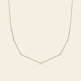 Six bar necklace with diamonds