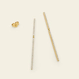 Bar pendants earrings with diamonds