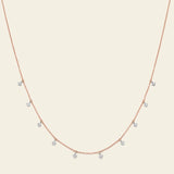 Necklace with Ten Diamond Bezels