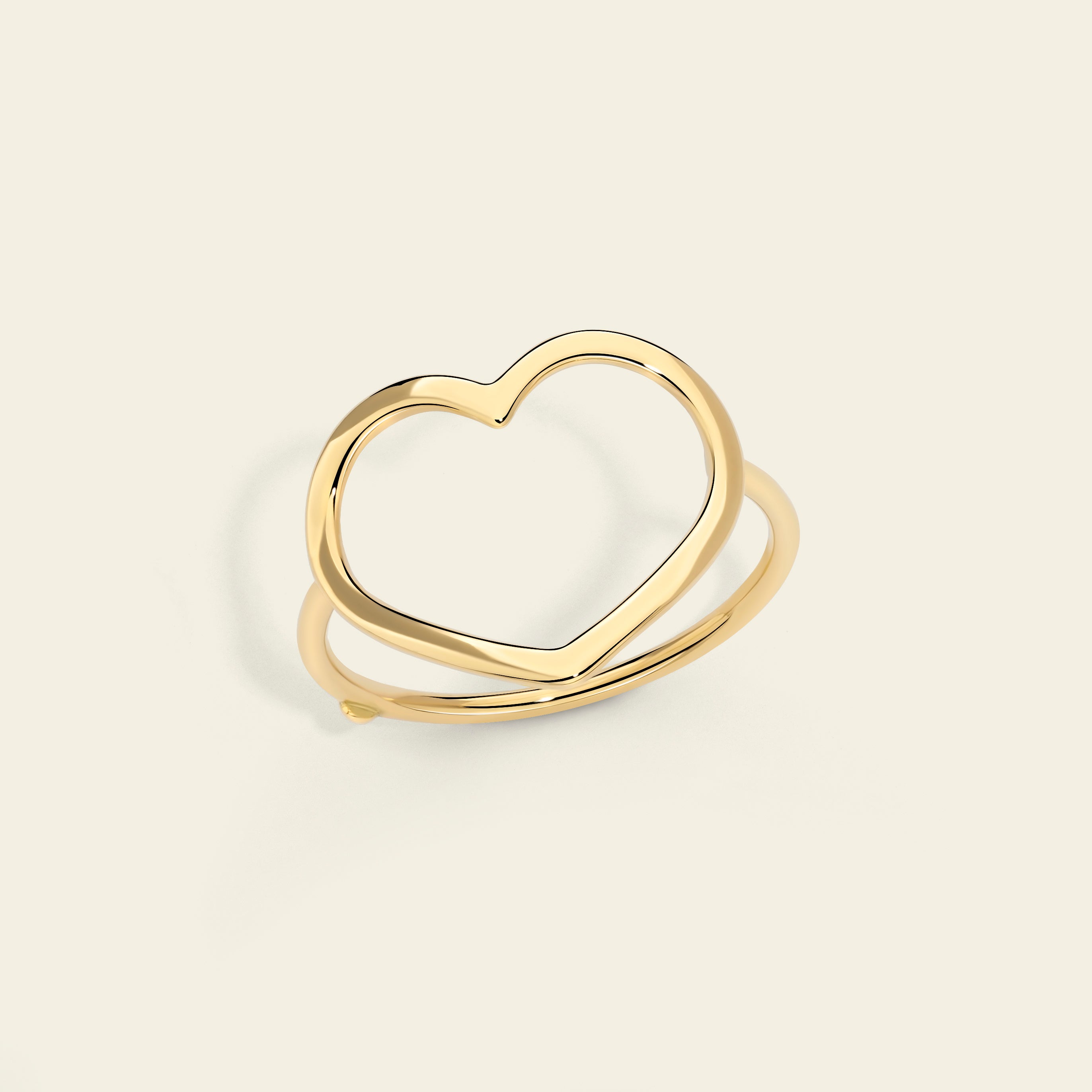 Anello In Oro Giallo 14K Con Granato A Cuore 0.15 Ct – Regalo Donna Con Scatola E Certificato