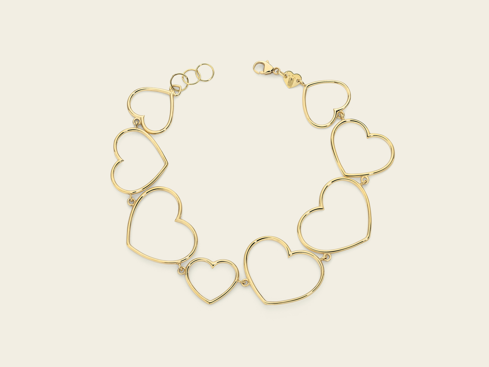 Accessori Estate Handmade Cavigliera Con Cuore Su Nastro Di Raso - Regolabile, Bronzo, Con Confezione Regalo Gioiello Handmade Bronzo