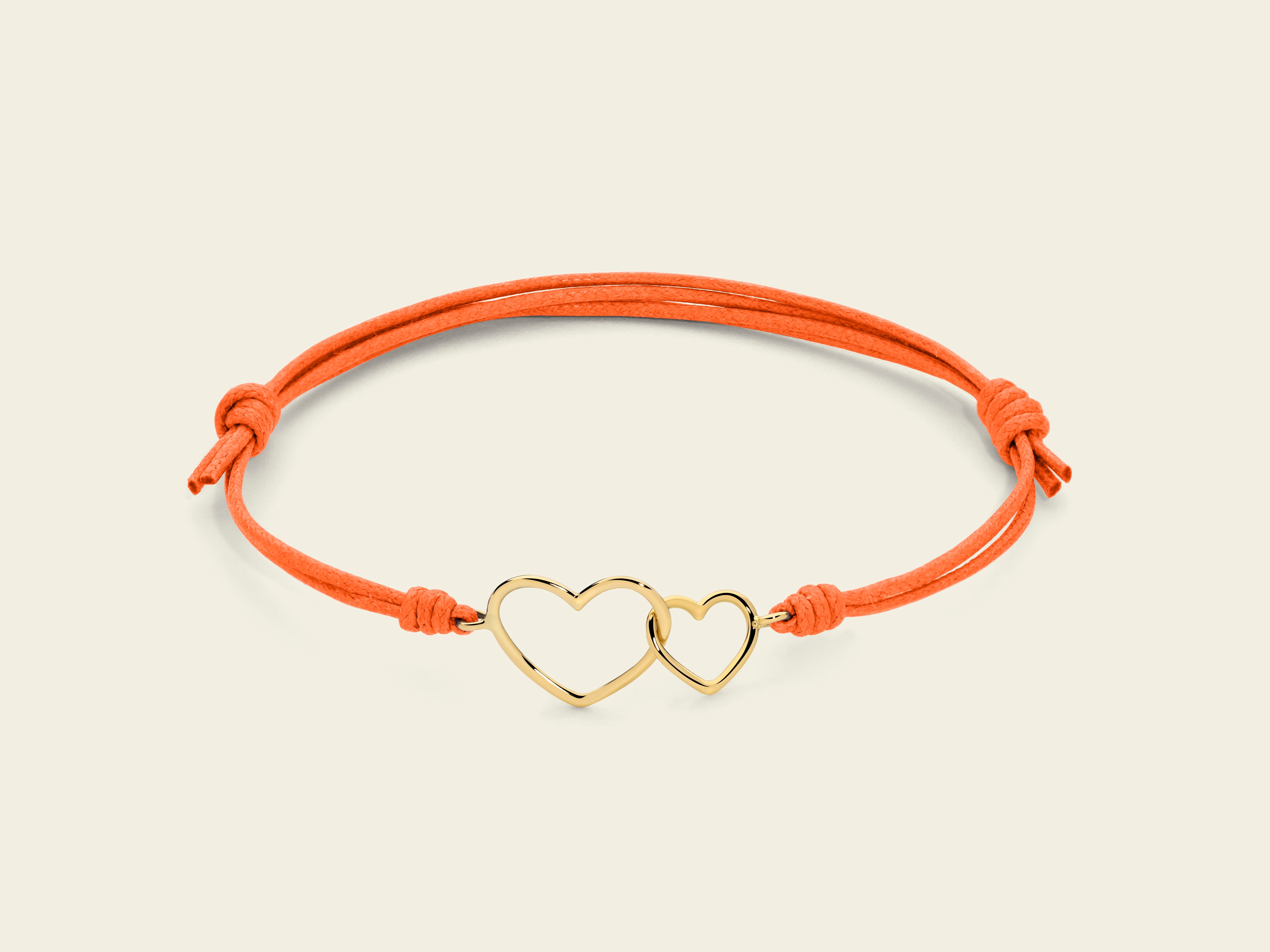 Bracciali A Cuore Per Coppie – Regolabili, In Filo Di Nylon, Portafortuna Con Ciondolo A Cuore