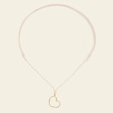 Collana cordino con cuore a filo