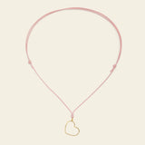 Collana cordino con cuore a filo