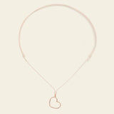 Collana cordino con cuore a filo