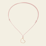 Collana cordino con cuore a filo