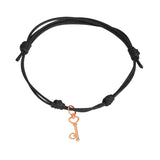 Bracciale cordino con ciondolo chiave