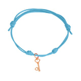 Bracciale cordino con ciondolo chiave