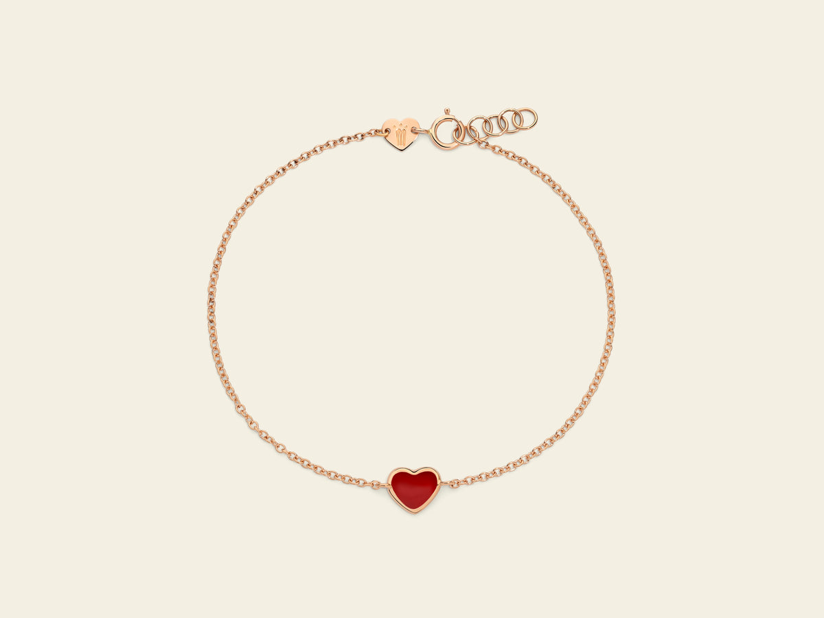 Bracciale A Sfera Cristallo Rosso E Bianco - Placcato Oro Bianco 18K, Cuore Romantico - Foto 2