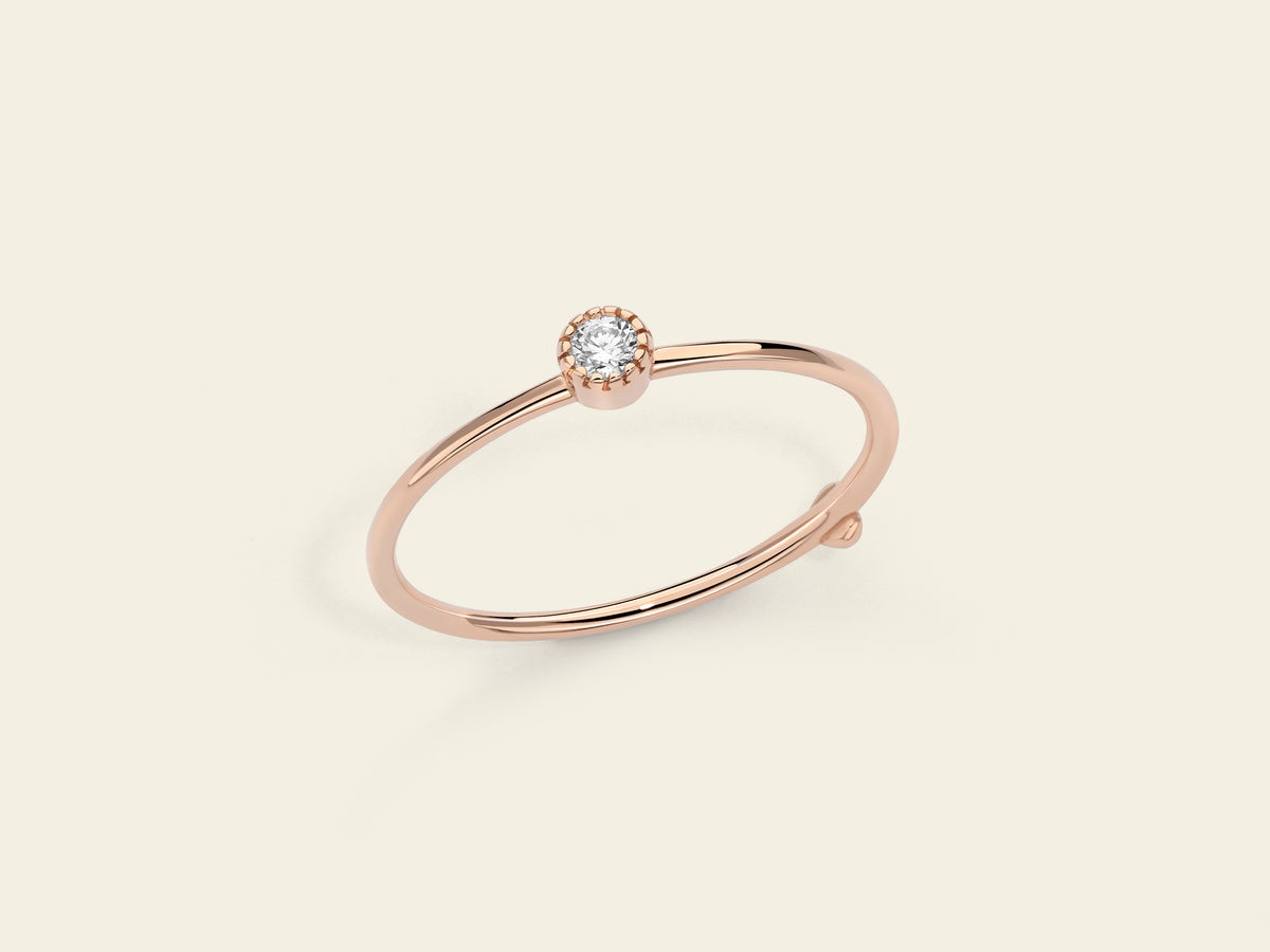 Anello a fascia in oro 18kt e diamanti - Artlinea S.r.l