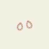 Teardrop earrings with diamonds