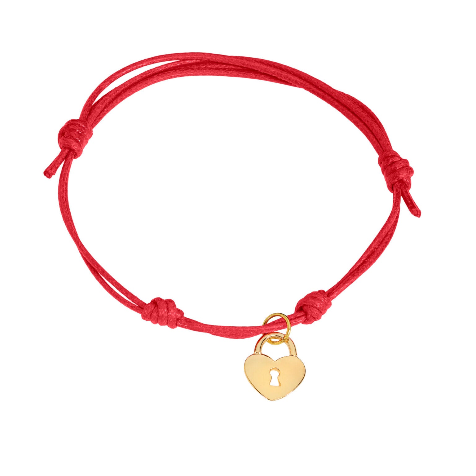 Bracciale cordino con ciondolo lucchetto