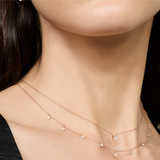 Necklace with Ten Diamond Bezels