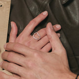 Gold and diamond  "Ten Years of Piccole Gioie" ring with heart