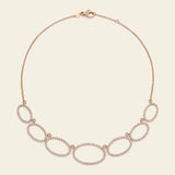 Collana con bolle ovali e diamanti