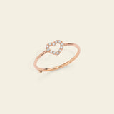 Ring with mini heart and diamonds 
