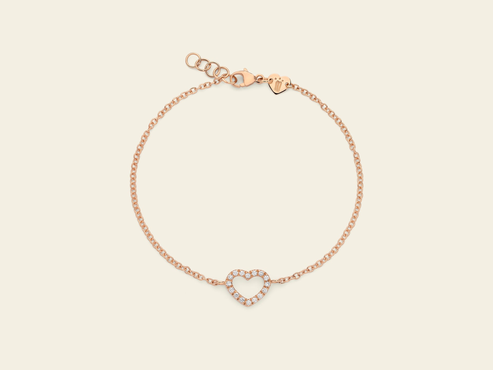 JewelleryBox Bracciale A Catena Piatta In Argento 925 Placcato Oro Rosa: Lunghezza Regolabile 41-56 Cm, Maglie Sottili 1 Mm