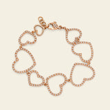 Bracciale cuori diversi e diamanti