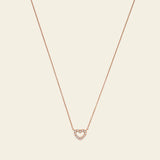 Collana con micro cuore e diamanti