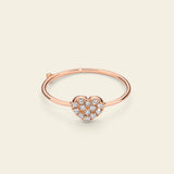 Medium heart pavé diamond ring