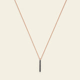 Black Diamond Bar Necklace