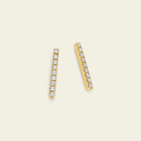 Bar earrings with diamonds