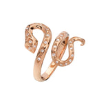 Snake ring with diamonds