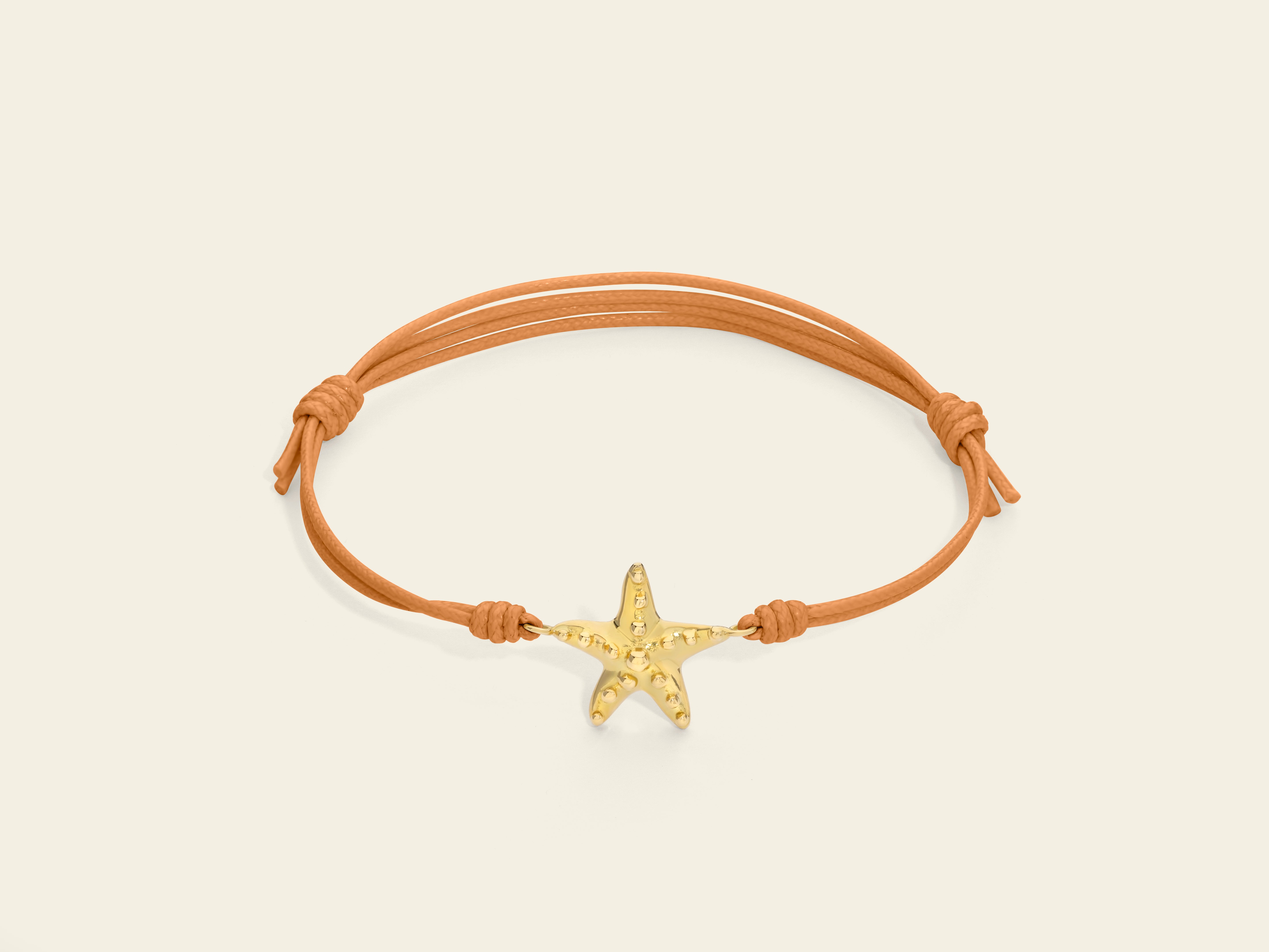 Bracciale cordino con stella marina