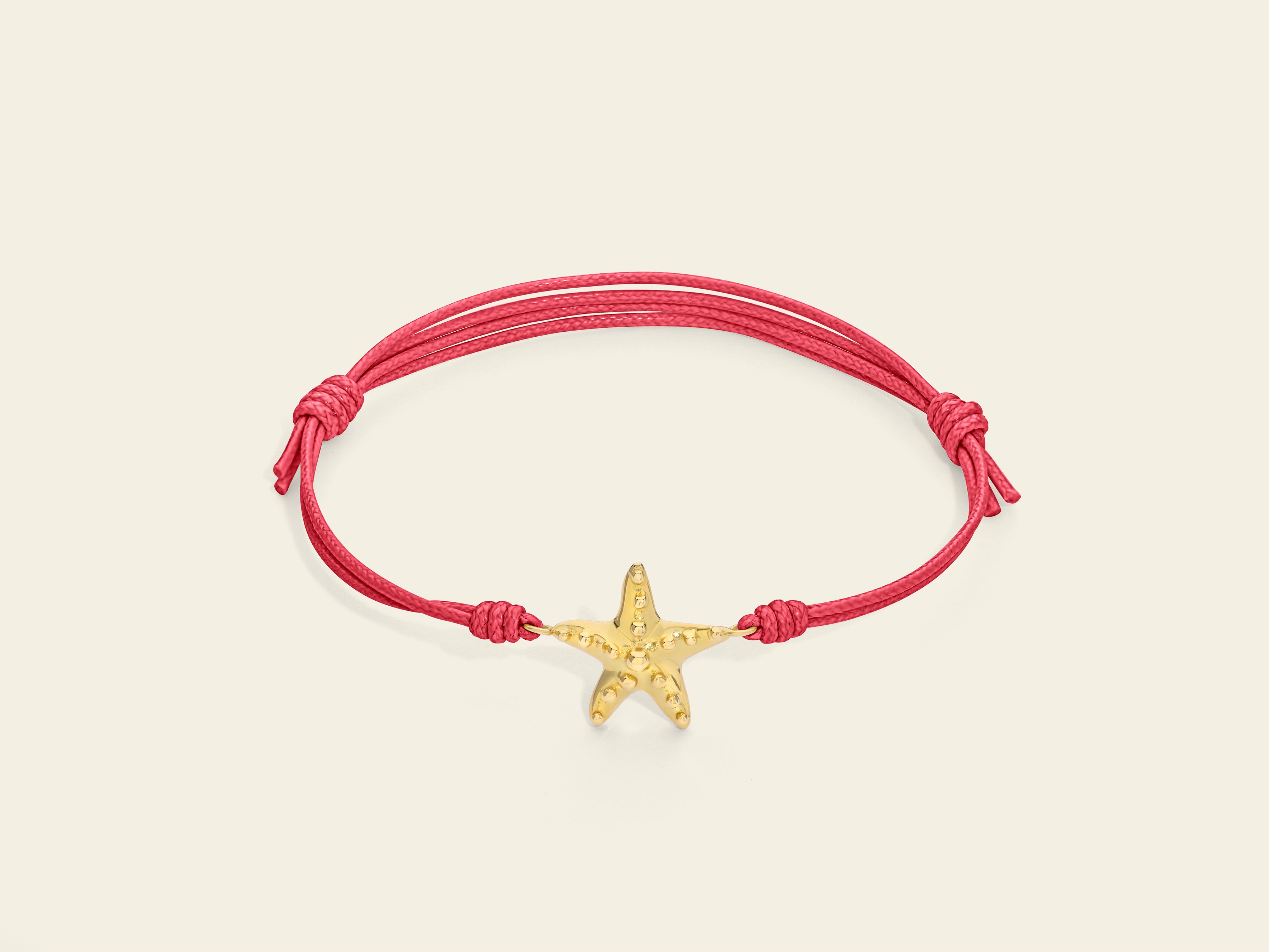 Bracciale cordino con stella marina