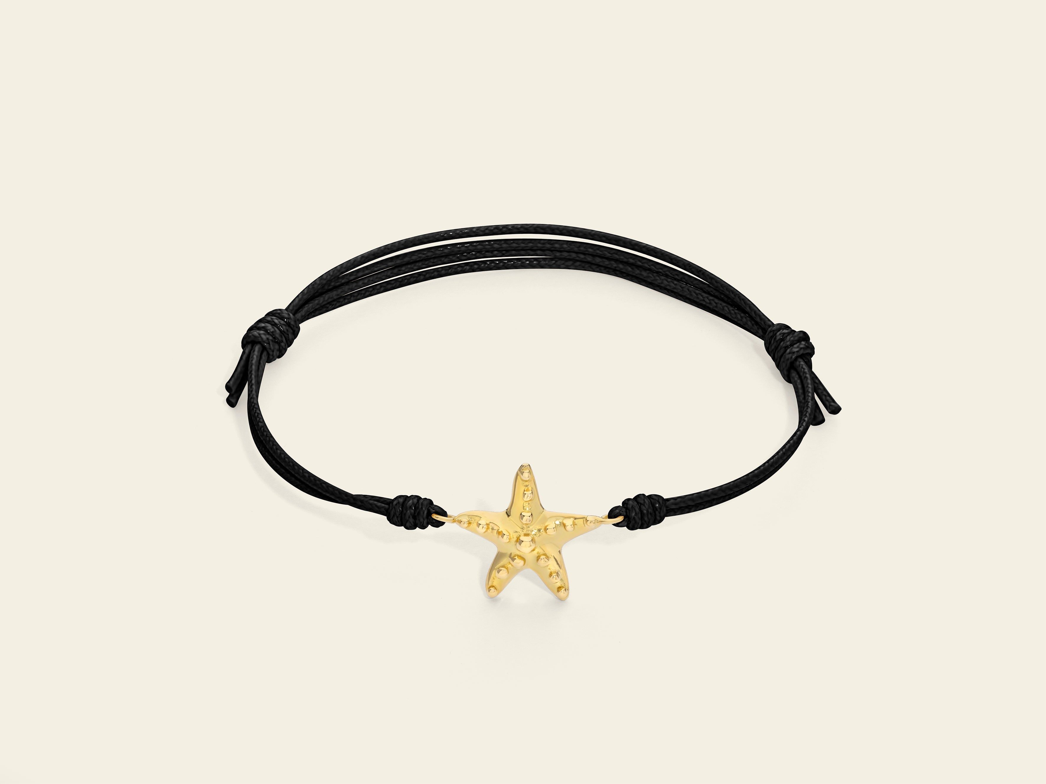 Bracciale cordino con stella marina