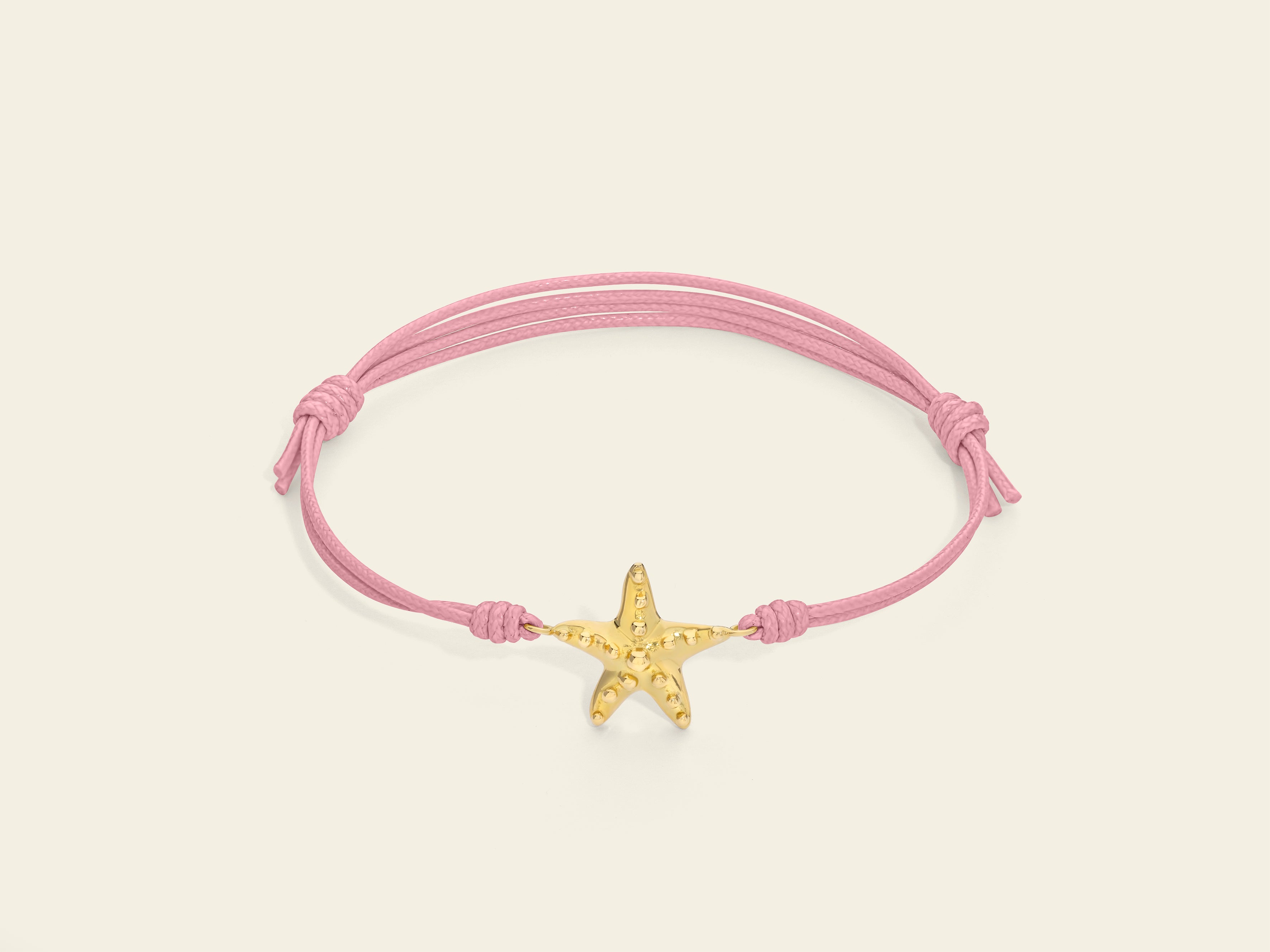 Bracciale cordino con stella marina