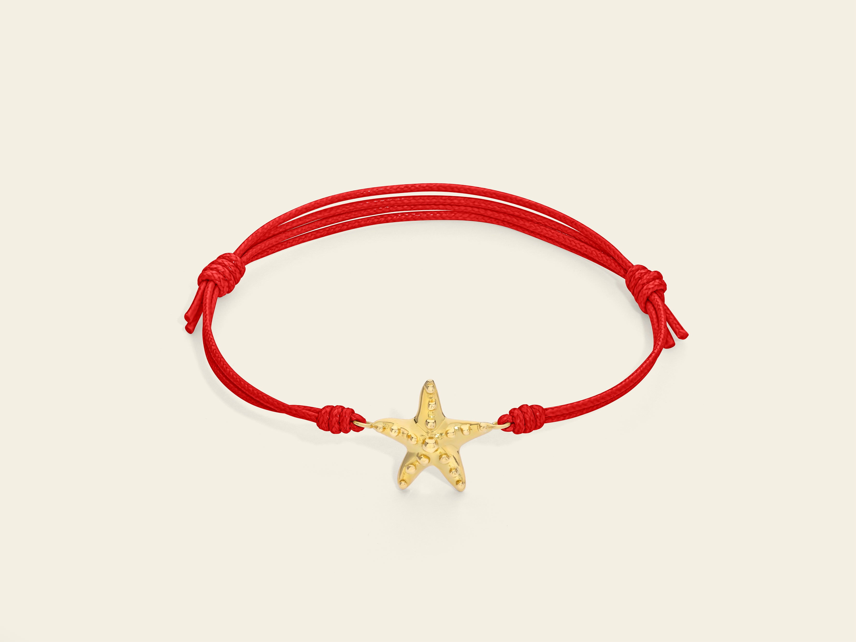 Bracciale cordino con stella marina