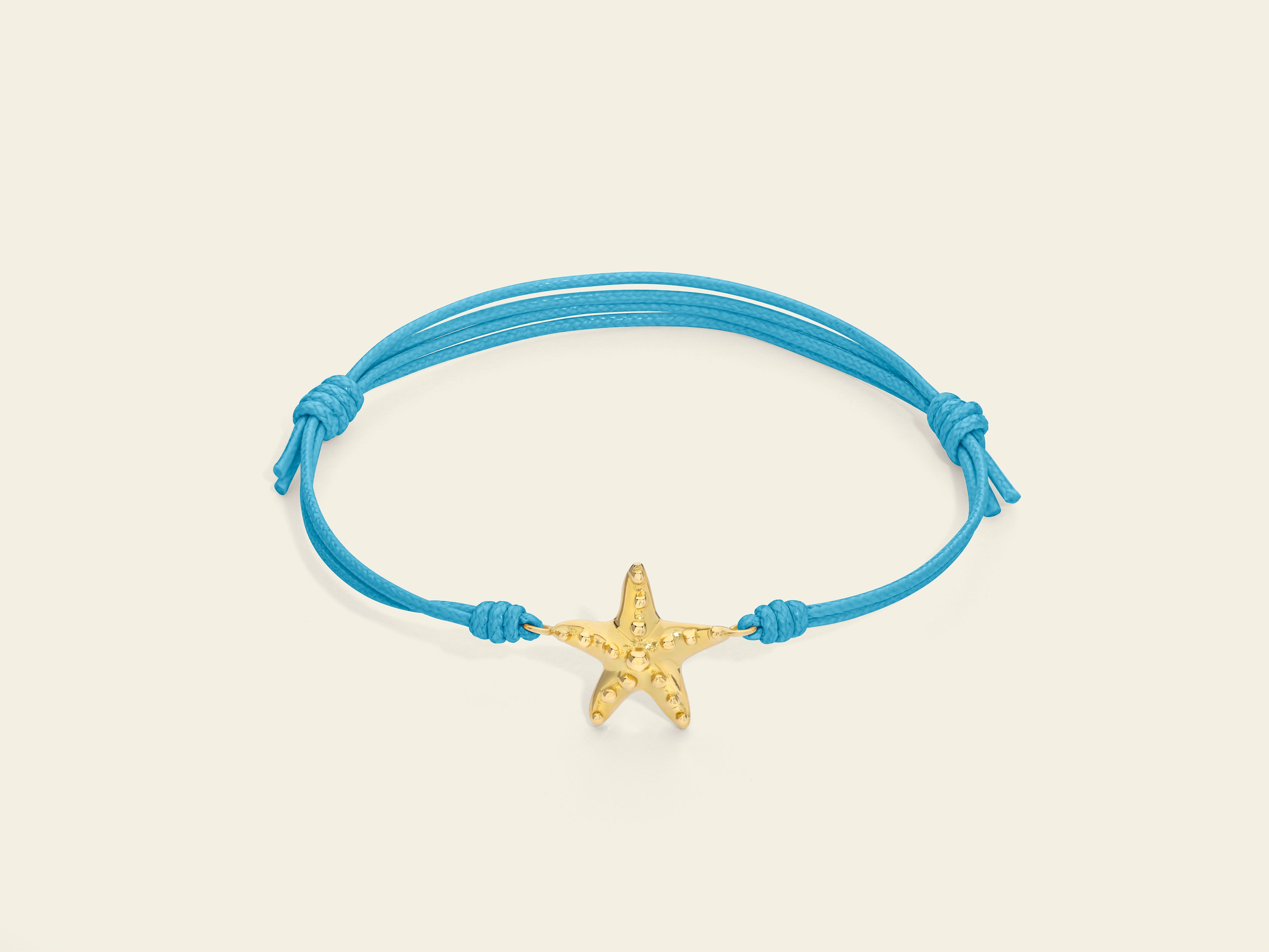 Bracciale cordino con stella marina