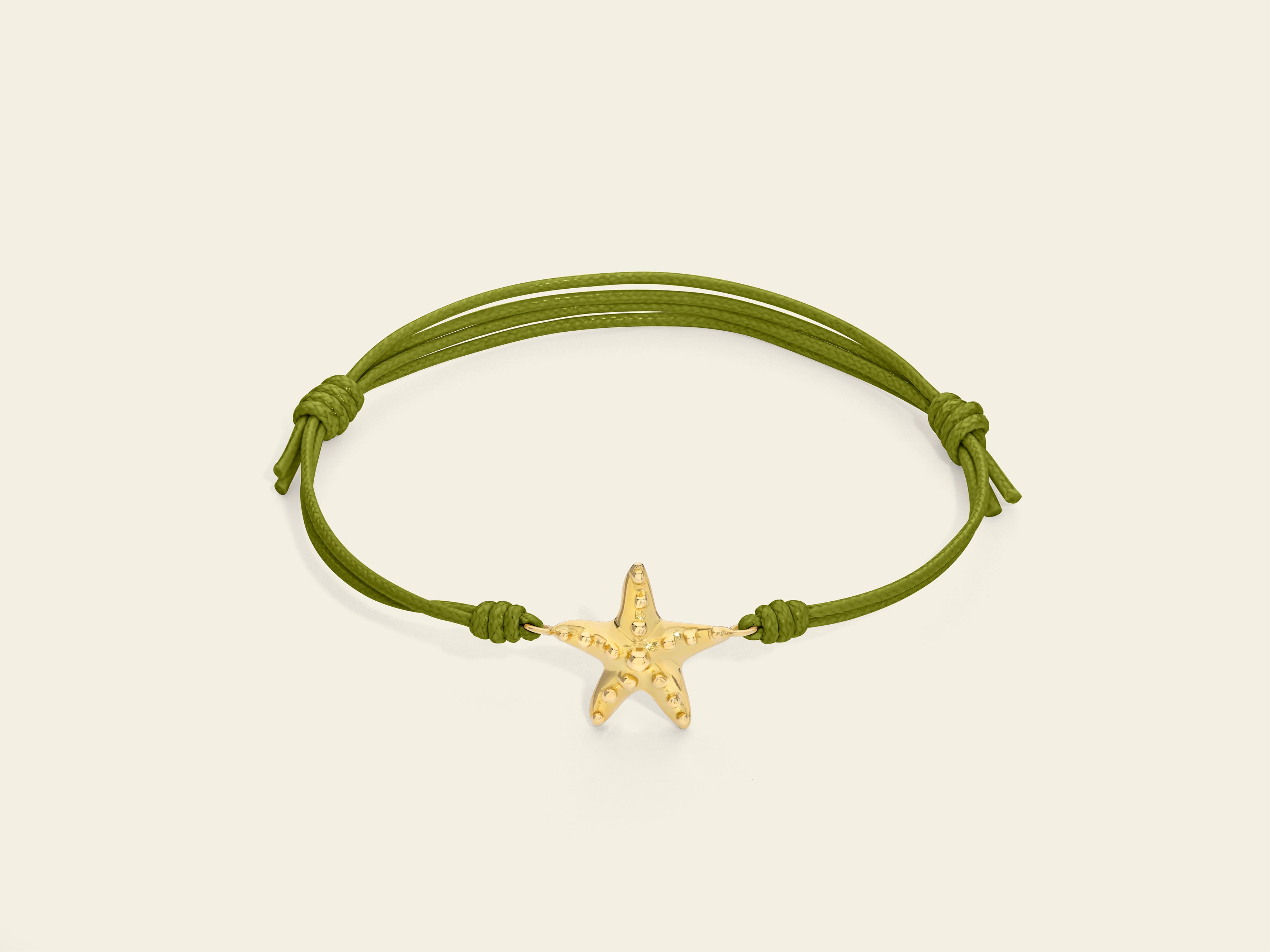 Bracciale cordino con stella marina