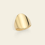 Gold Oval Signet Ring