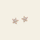 Diamond star stud earrings