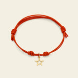 Cord bracelet with star pendant