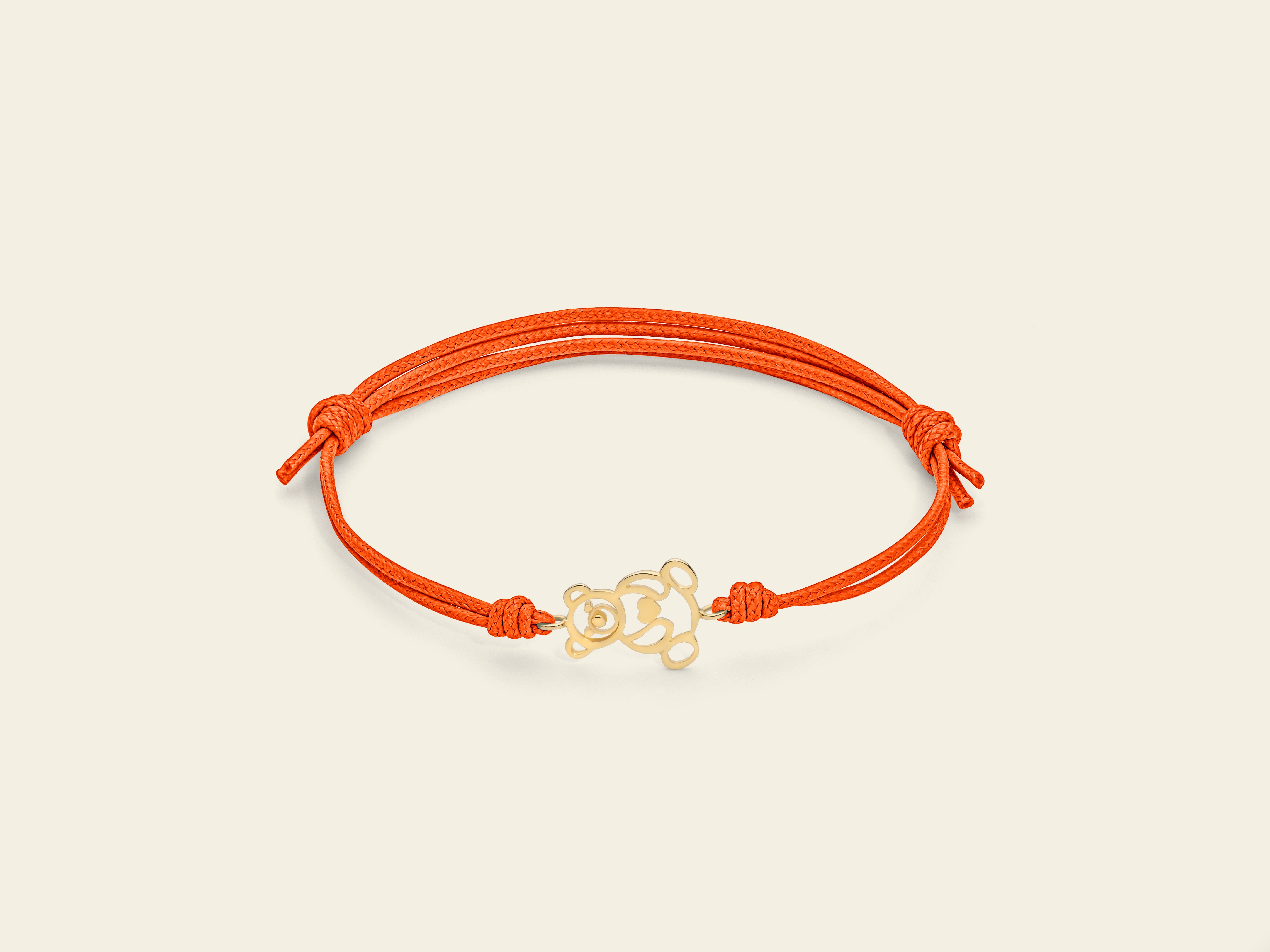 Bracciale cordino con orsetto