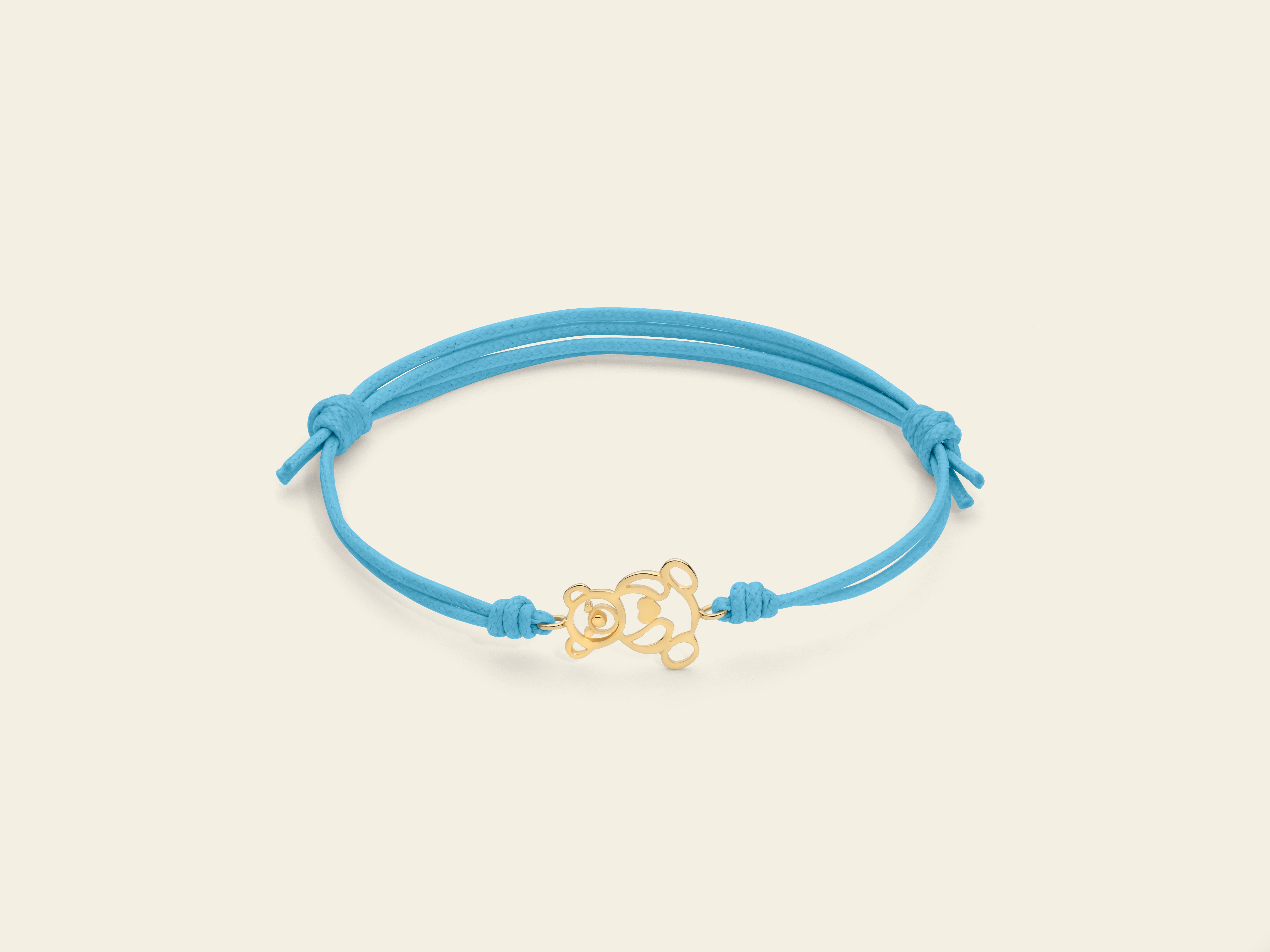 Bracciale cordino con orsetto