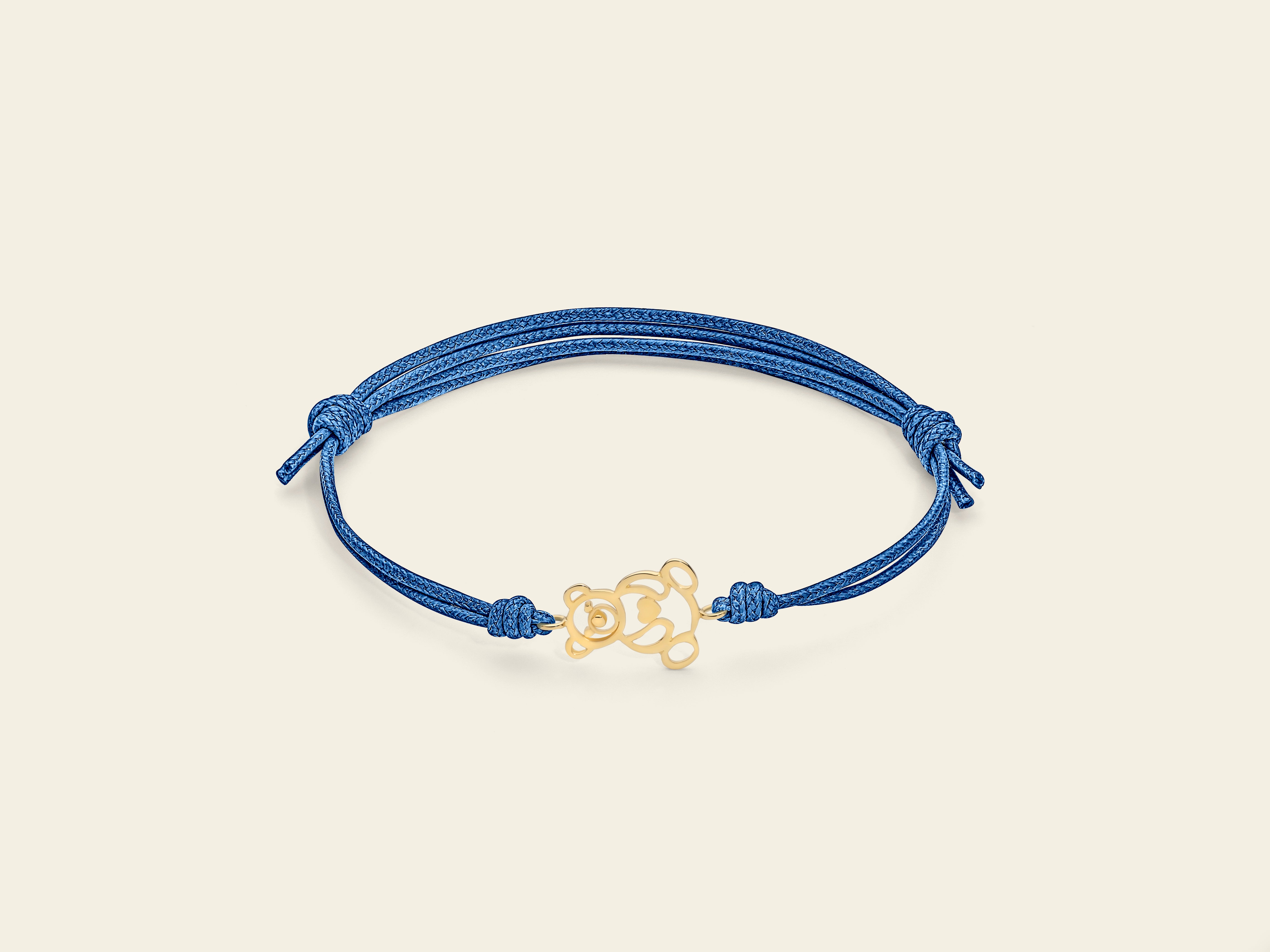 Bracciale cordino con orsetto