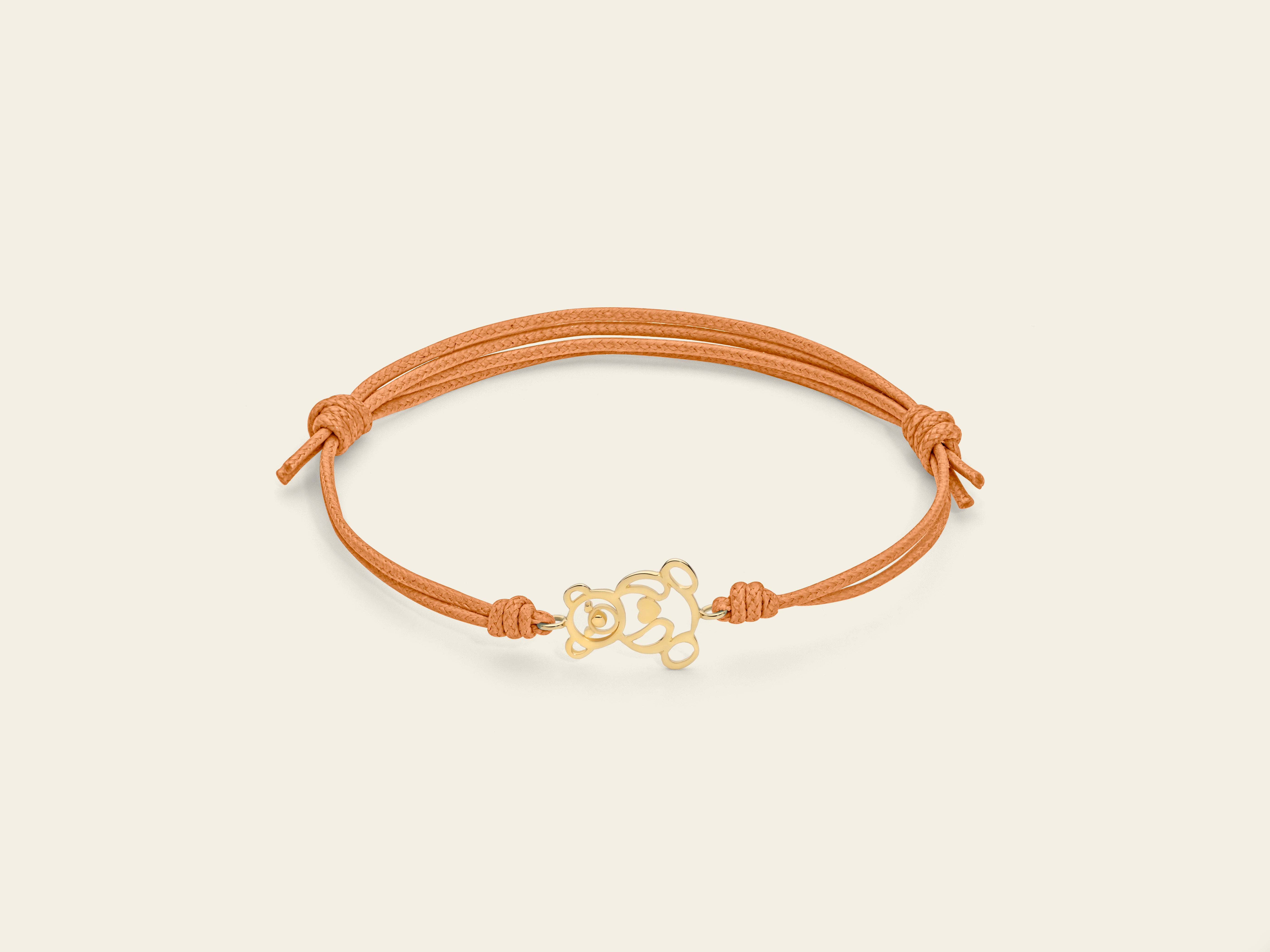 Bracciale cordino con orsetto