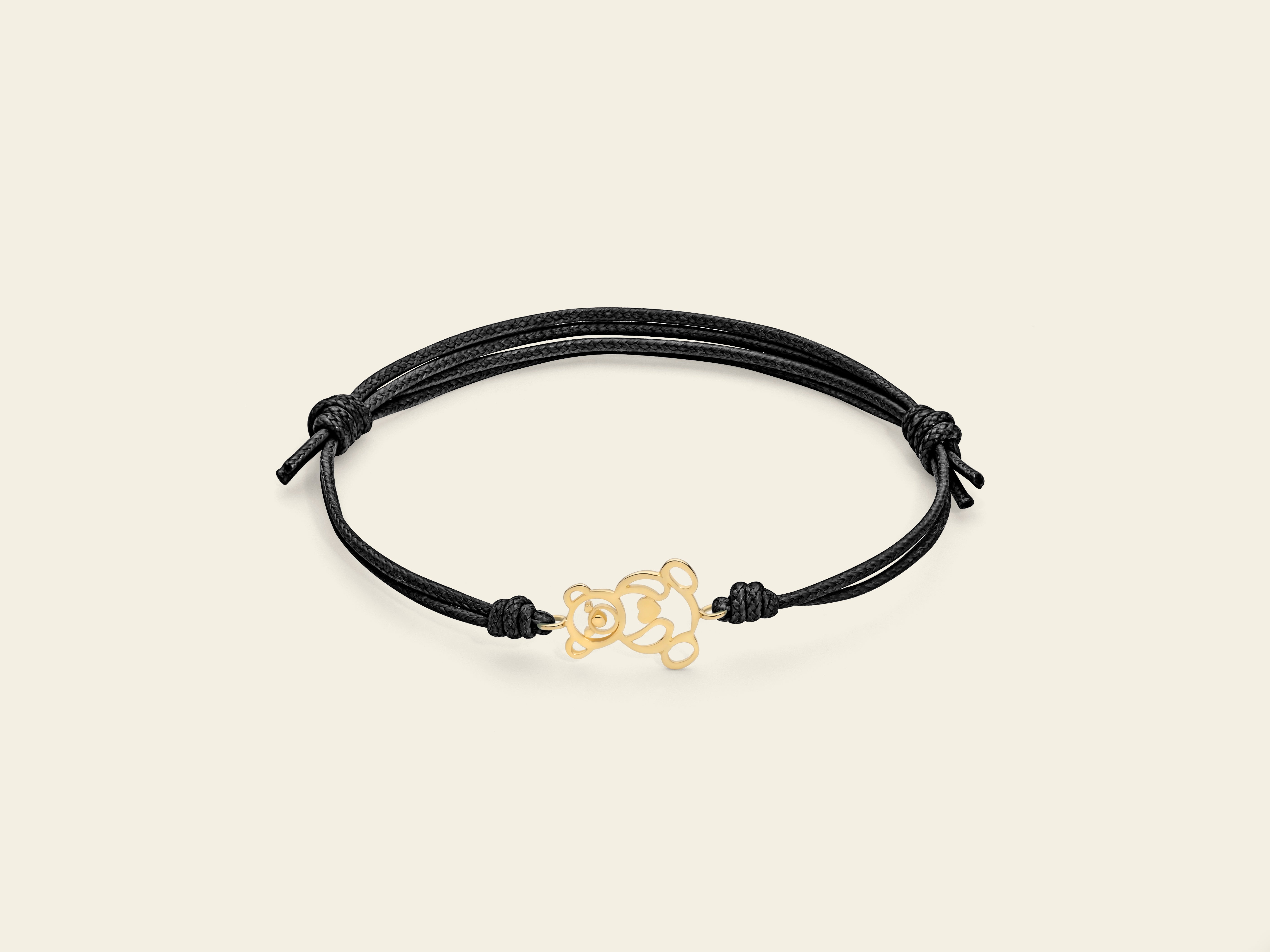 Bracciale cordino con orsetto