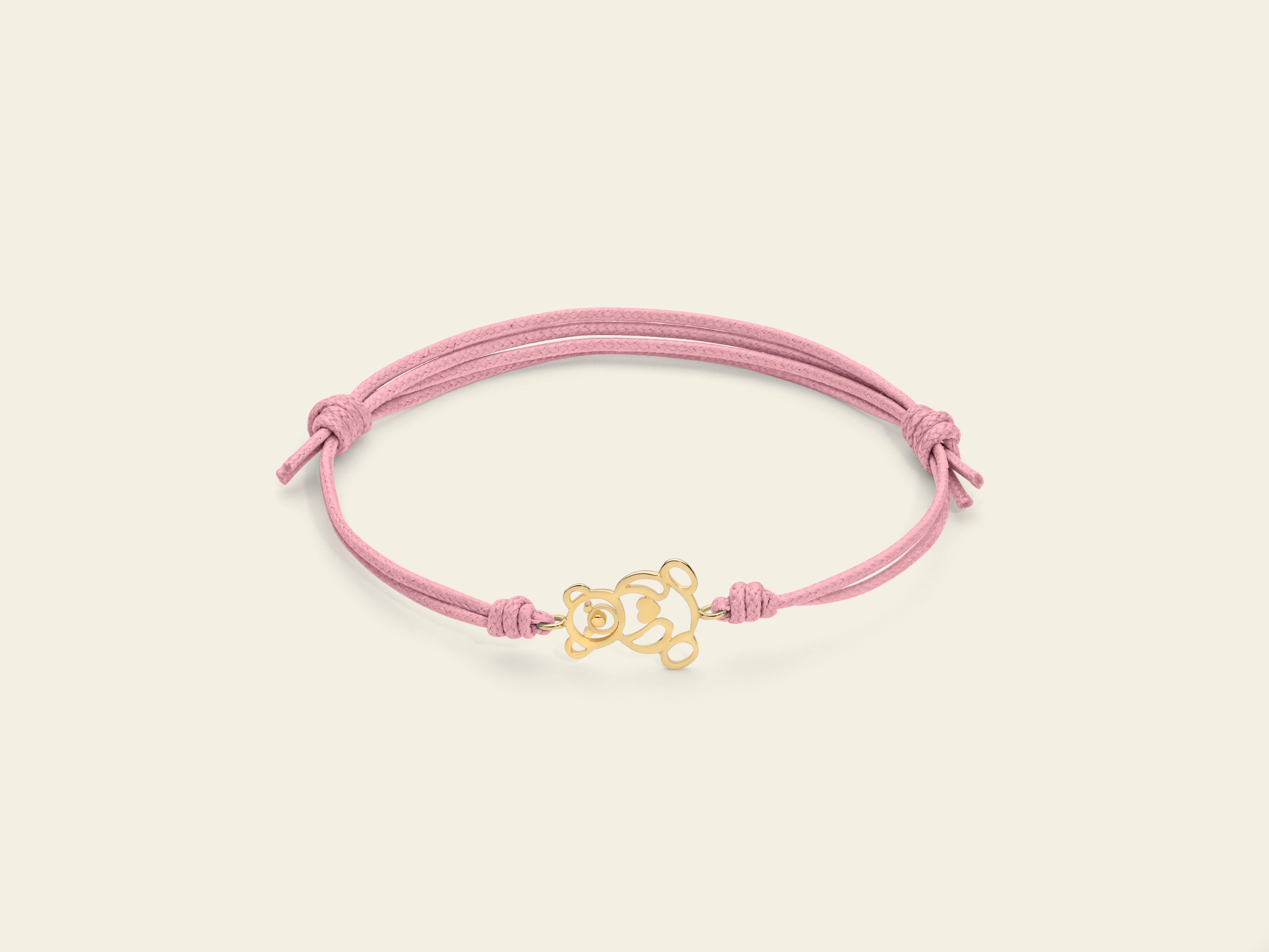 Bracciale cordino con orsetto
