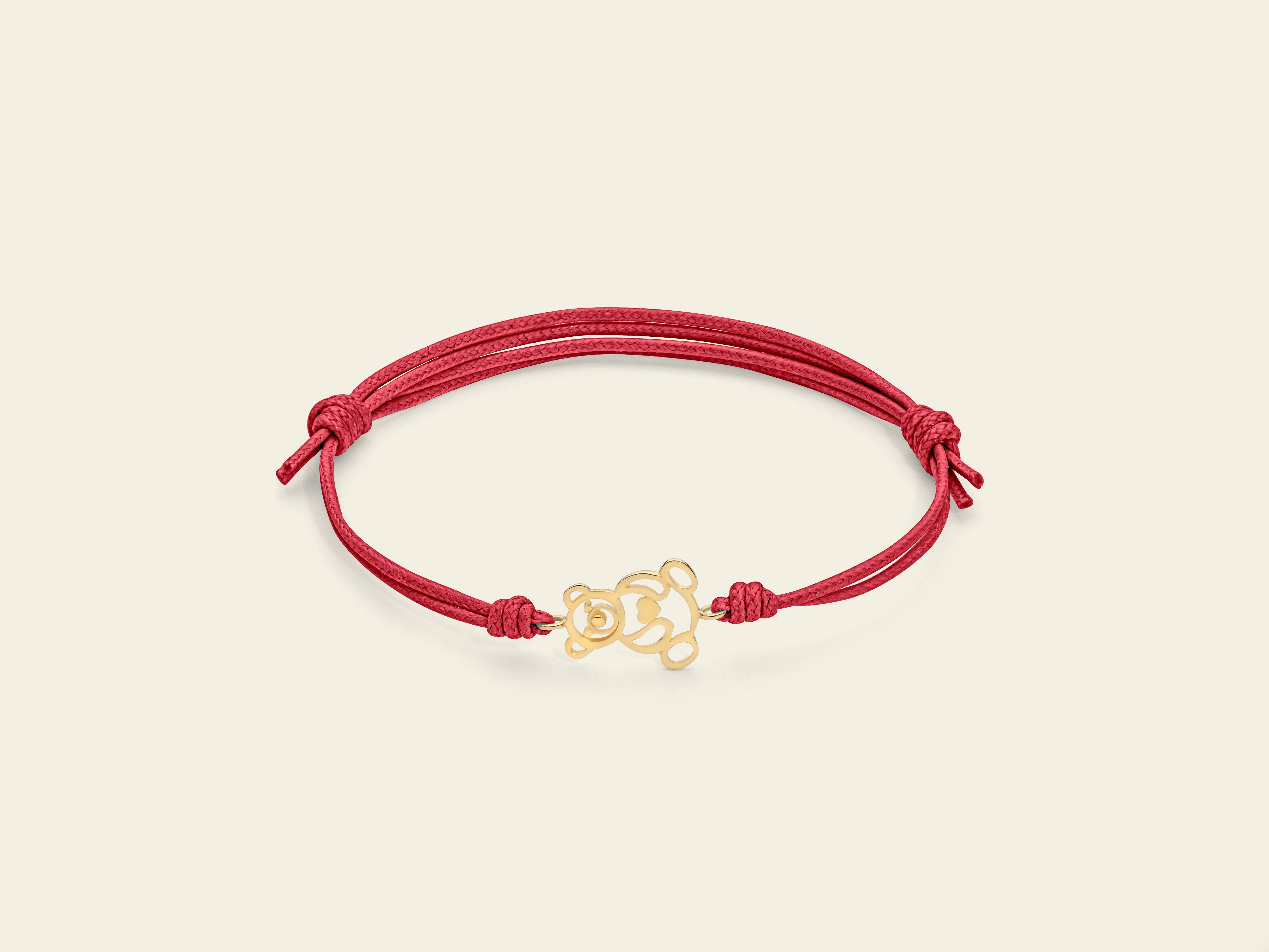 Bracciale cordino con orsetto
