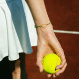 Bracciale cordino con cuore medio a filo