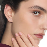 Small bubble earrings with diamonds