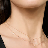 Necklace with triangular-cut diamond